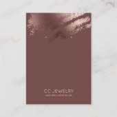 Modern Stylish Bronze Jewelry Earring Display Visitenkarte (Vorderseite)