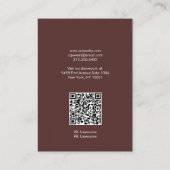 Modern Stylish Bronze Jewelry Earring Display Visitenkarte (Rückseite)