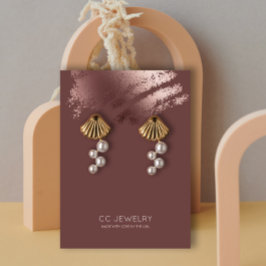 Modern Stylish Bronze Jewelry Earring Display Visitenkarte