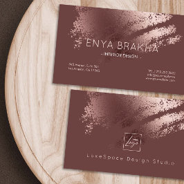Modern Stylish Bronze Logo Business Card Visitenkarte