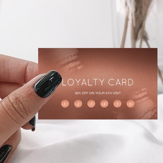 Modern Stylish Bronze Logo Customer Loyalty Visitenkarte