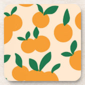 Modern Stylish Citrus Fruit Oranges Pattern Getränkeuntersetzer (Vorderseite)