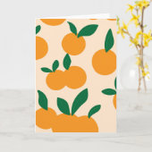 Modern Stylish Citrus Fruit Oranges Pattern Karte (Gelbe Blume)