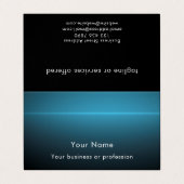 Modern Stylish Custom Text QR Code Technology Visitenkarten (Außenseite Aufgefaltet)