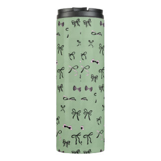 MODERN STYLISH CUSTOMIZED YOUR OWN BOW GREEN THERMOSBECHER