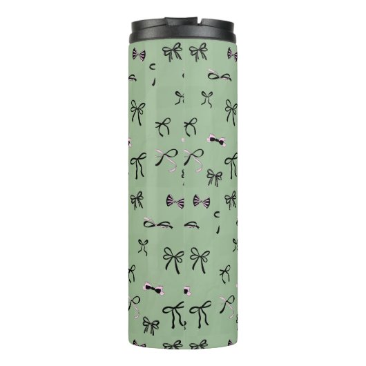 MODERN STYLISH CUSTOMIZED YOUR OWN BOW GREEN THERMOSBECHER (Rückseite)