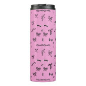 MODERN STYLISH CUSTOMIZED YOUR OWN BOW PINK THERMOSBECHER (Rückseite)