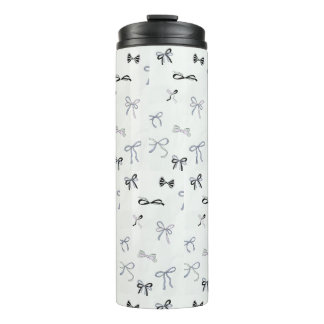 MODERN STYLISH CUSTOMIZED YOUR OWN BOW WHITE THERMOSBECHER