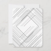 Modern Stylish Geometric Lines Monogram Stationery Mitteilungskarte (Rückseite)