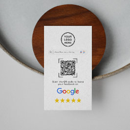 Modern Stylish Google Review QR Code Visitenkarte