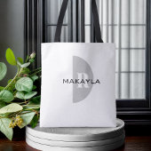 Modern Stylish Name Monogram Tasche