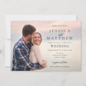 Modern Stylish Photo Wedding Invitation Einladung (Vorderseite)