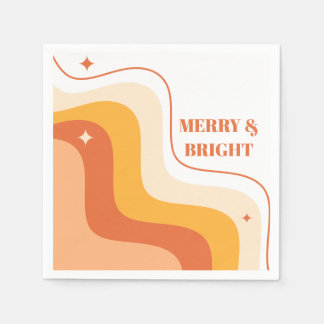 Modern Stylish Retro Holiday Party Christmas Serviette