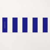 Modern Stylish Simple Ivory and Navy Custom Name Yogamatte (Vorderseite (Horizontal))