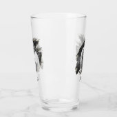 Modern Stylish Unique Black and White Photo Beer Glas (Links)