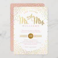 MODERN STYLISH WEDD Gold Konfetti Fleck rosa