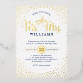 MODERN STYLISH WEDDING Mini Konfetti Goldmedaille Folieneinladung (Vorderseite)
