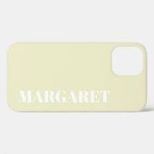 Modern stylish white monogram name  Case-Mate iPhone hülle (Rückseite (Horizontal))