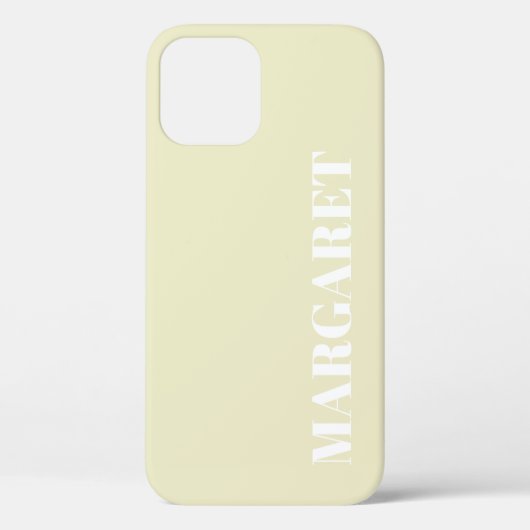 Modern stylish white monogram name  Case-Mate iPhone hülle (Rückseite)