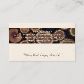 modern stylish woodworkers Business Card Visitenkarte (Rückseite)