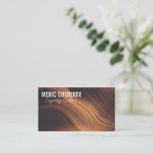 modern stylish woodworkers Business Card Visitenkarte (Stehend Vorderseite)