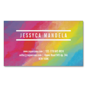 Modern Stylist Art Business Card Magnet