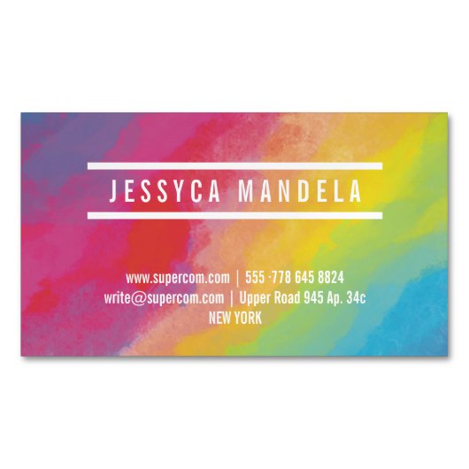 Modern Stylist Art Business Card Magnet (Vorderseite)
