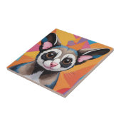 Modern Sugar Glider Abstrakt und farbenfroh Fliese (Seite)