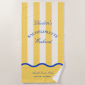 Modern Summer Bachelorette Weekend Strandtuch (Vorderseite)