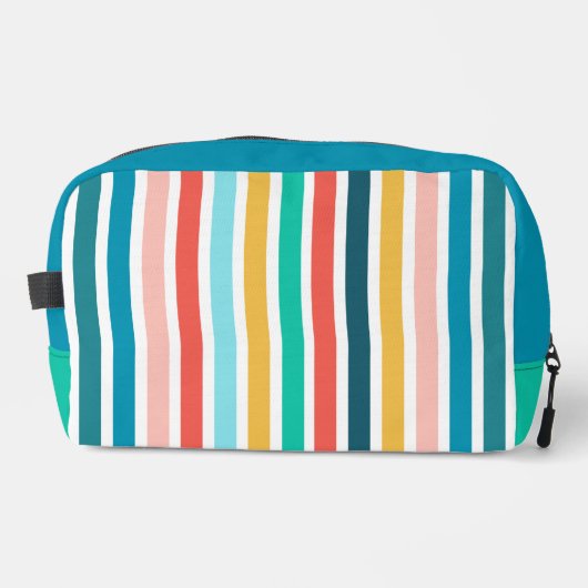 Modern Summer Colorful Vertical  Stripes  Waschbeutel (Vorderseite)