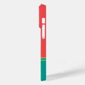 Modern Summer Coral Aquamarine Monogram Case-Mate iPhone Hülle (Rückseite / Links)