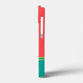 Modern Summer Coral Aquamarine Monogram Case-Mate iPhone Hülle (Rückseite / Links)