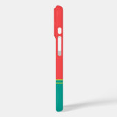 Modern Summer Coral Aquamarine Monogram Case-Mate iPhone Hülle (Rückseite / Links)