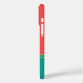 Modern Summer Coral Aquamarine Monogram Case-Mate iPhone Hülle (Rückseite / Links)