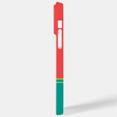 Modern Summer Coral Aquamarine Monogram Case-Mate iPhone Hülle (Rückseite / Links)