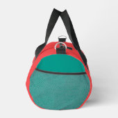 Modern Summer Coral Aquamarine Monogram Duffle Bag (Rechts)