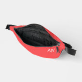 Modern Summer Coral Monogram Bauchtasche (Offen)