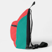 Modern Summer Coral Monogram Crossbody Bag (Rechts)