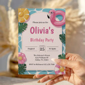 Modern Summer Pool Party Geburtstagsparty Einladung