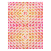 Modern Summer WATERMELON Pink MONOGRAM Tischdecke (Vorderseite)
