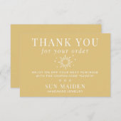 Modern Sun Business Danke Card (Vorne/Hinten)