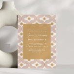 Modern Sun Moon Line Terracotta Gold 30th Birthday Einladung<br><div class="desc">Modern and aesthetic,  this celestial 30th birthday invitation features a sun and moon geometric lines pattern in terracotta and gold. *age can be easily changed</div>