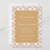Modern Sun Moon Line Terracotta Gold Brautparty Einladung (Vorderseite)