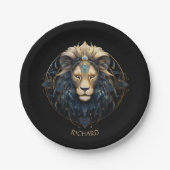 Modern Sun Sign Astrologie Symbol Name Fantasy Leo Pappteller (Vorderseite)