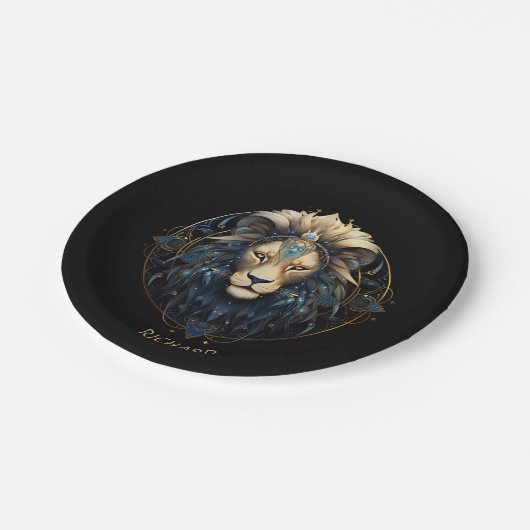 Modern Sun Sign Astrologie Symbol Name Fantasy Leo Pappteller (Schrägansicht)