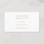 Modern Sun Stars Terracotta Lines Einzigartig Stil Visitenkarte (Rückseite)