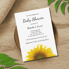Modern Sunflower Baby Shower Gender Neutral Einladung