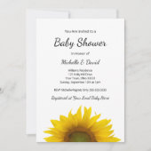 Modern Sunflower Baby Shower Gender Neutral Einladung (Vorderseite)