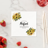 Modern Sunflower Biete Zitat Serviette (Beispiel)