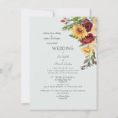 Modern Sunflower Bouquet Beide Sets von Eltern Inv Einladung (Vorderseite)